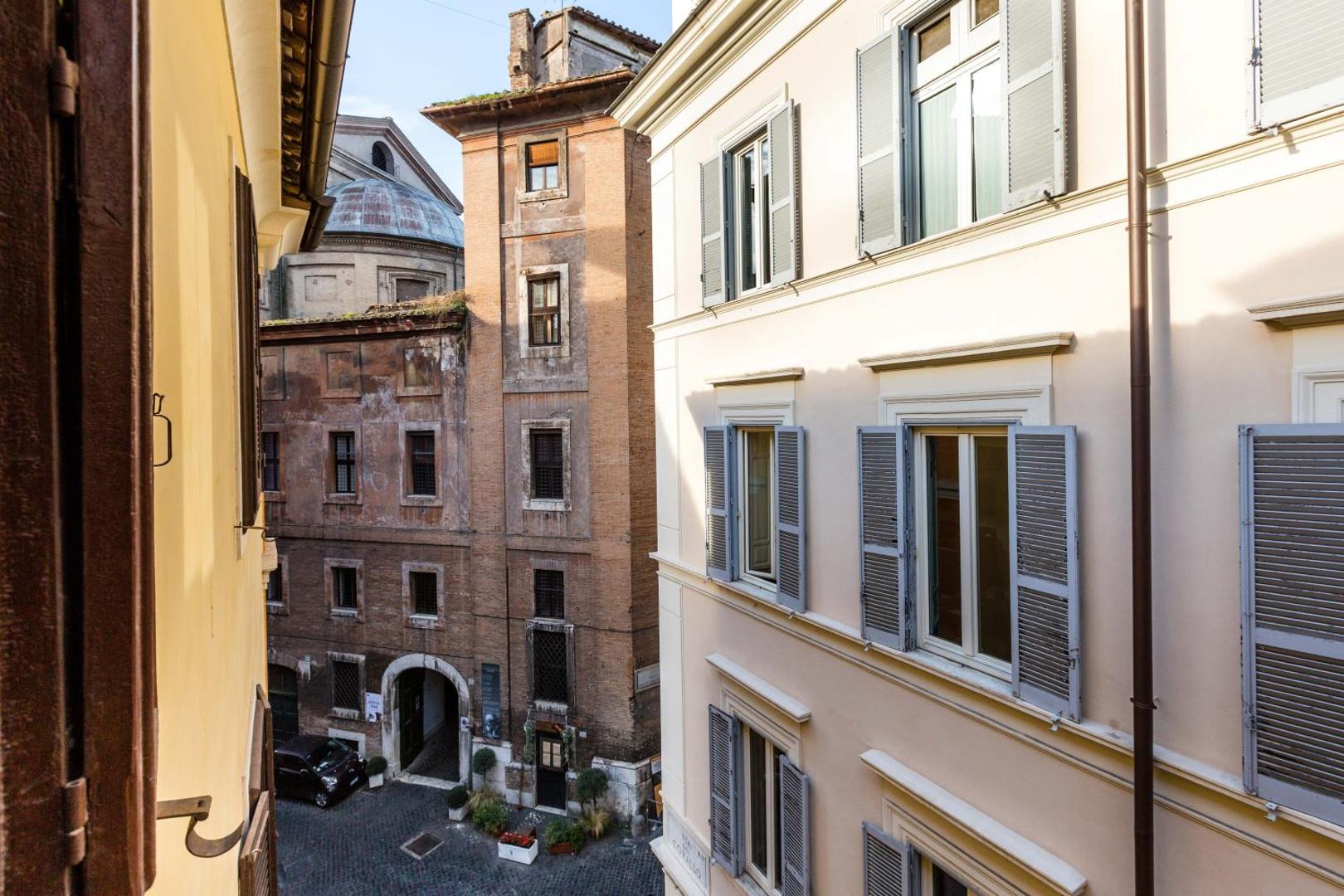 The view from the window over Via del Corallo